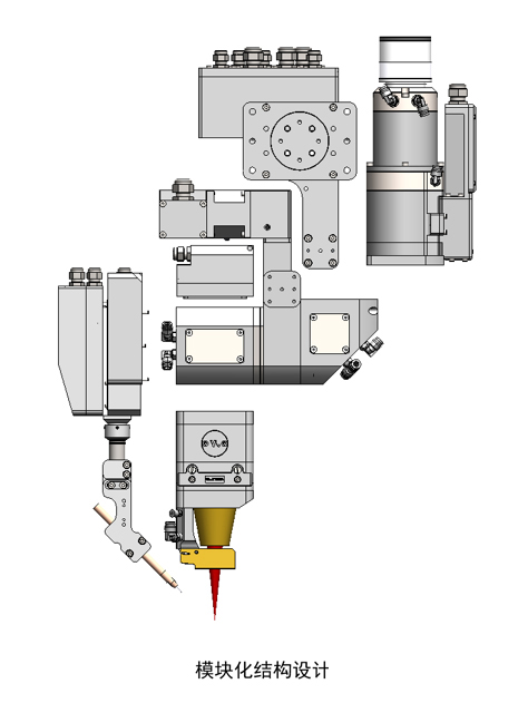 公赌船JCJC710推出新款New-FA3钎熔焊送丝激光焊接头-用于动力电池模组和电池包焊接